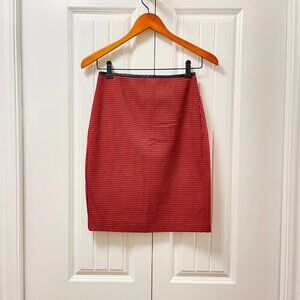 Express Houndstooth Pencil Skirt Red Black – 0